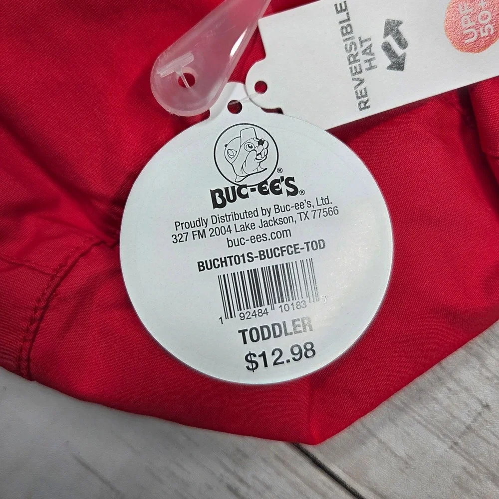 Buc-ee's Bucket Hat Toddler Red Beaver Face UPF‎ 50+ Sun Hat BUCHT01S